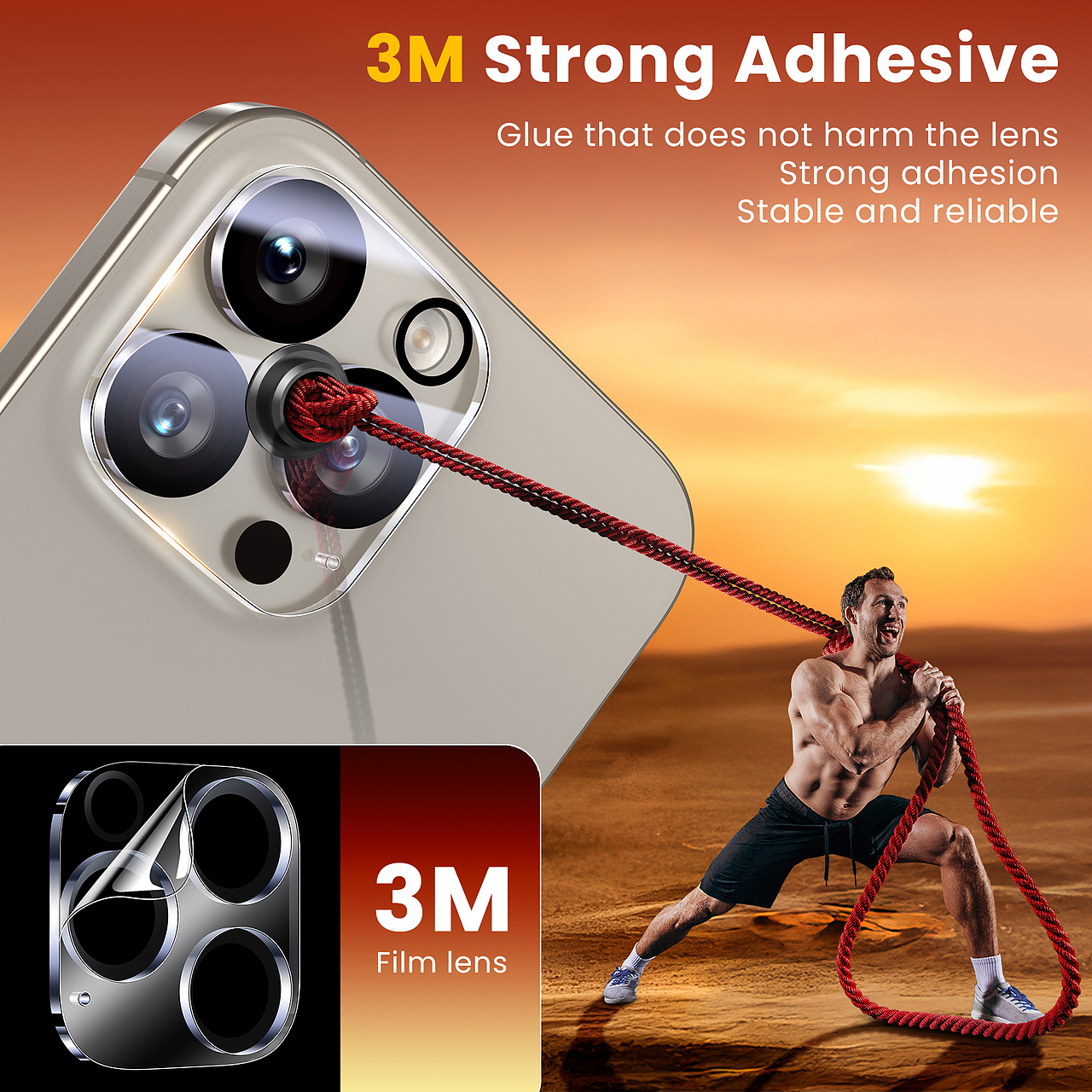 iPhone 15 Pro Max 丝印透明镜头膜