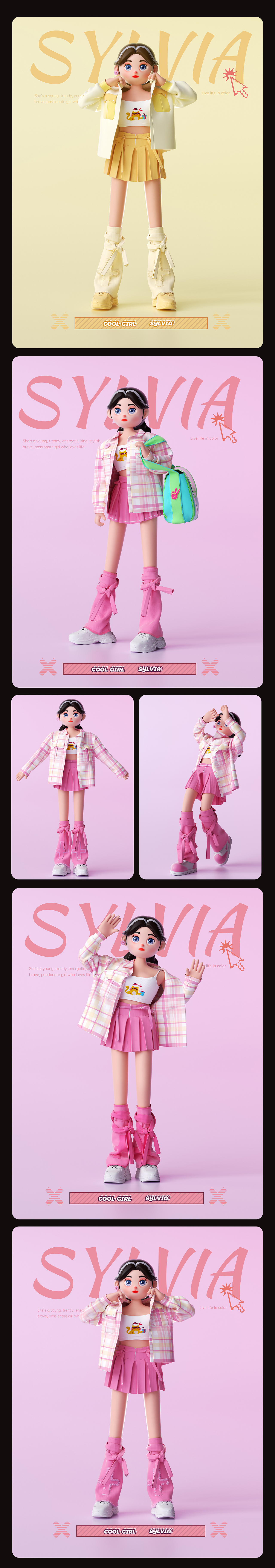 情人節(jié)傳播視覺設(shè)計(jì) IP人物形象 #SYLVIA#（圖ZMzg1MzMyNTMy） - 人物/生物 - 站酷設(shè)計(jì)師錨點(diǎn)漫游原創(chuàng)素材 - 站酷ZCOOL