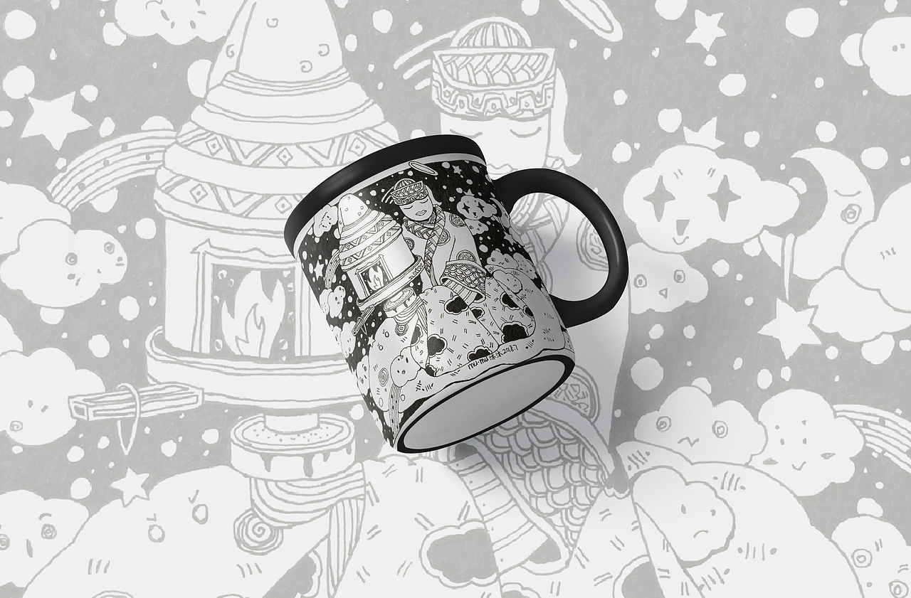 文创插画-国家宝藏马克杯（图ZMzg1MzM1Mjk2） - 商业插画 - 站酷设计师mumu沐沐1原创素材 - 站酷ZCOOL