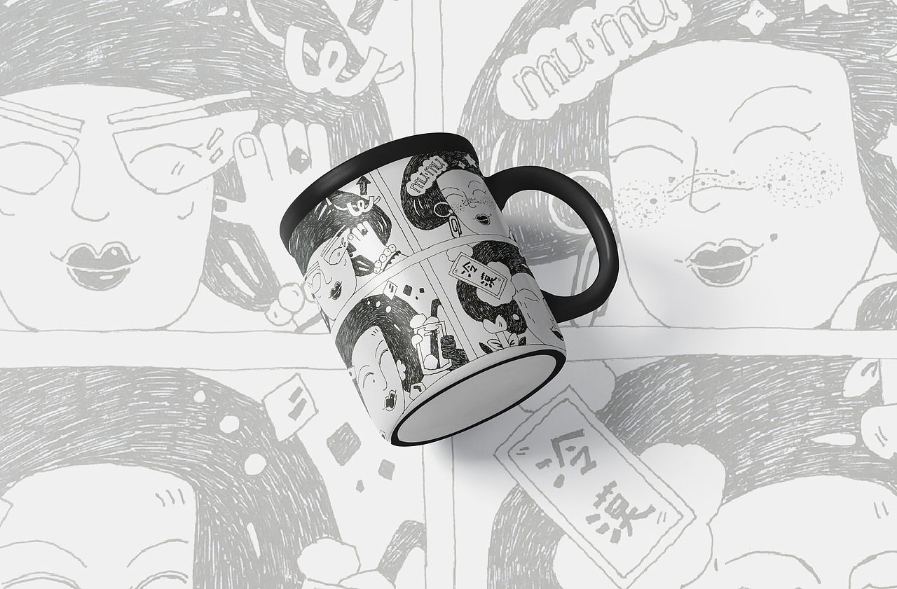 文创插画-国家宝藏马克杯（图ZMzg1MzM1MzEy） - 商业插画 - 站酷设计师mumu沐沐1原创素材 - 站酷ZCOOL