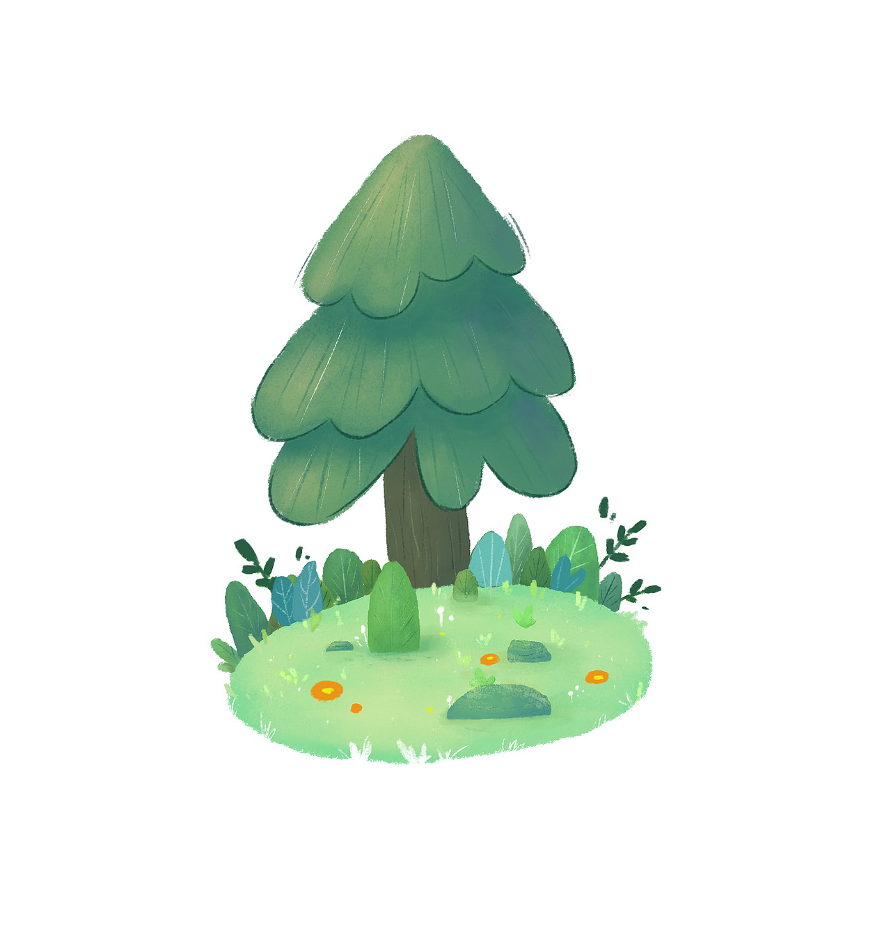 小场景原创插画