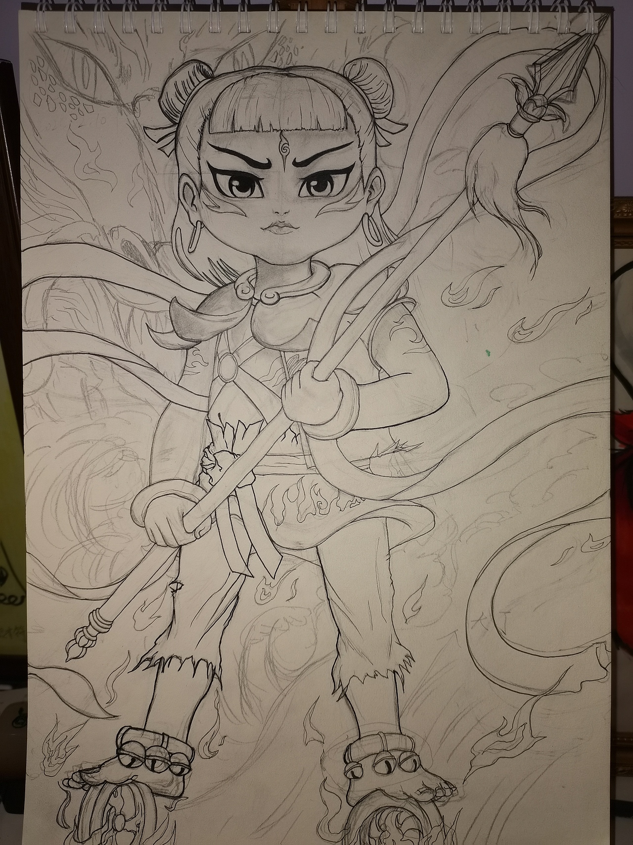 原创哪吒又画了点点