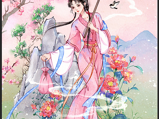 林黛玉葬花