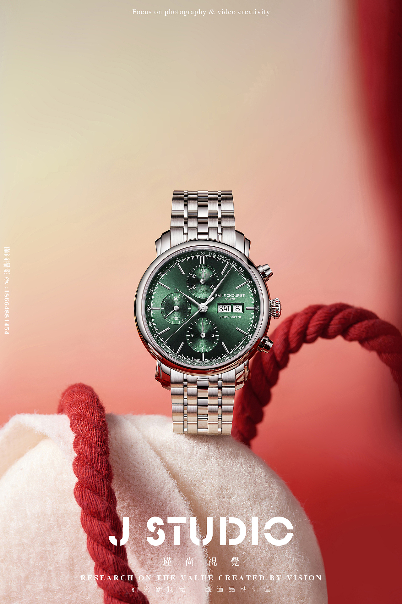 手表x创意场景图x红韵~鸿运