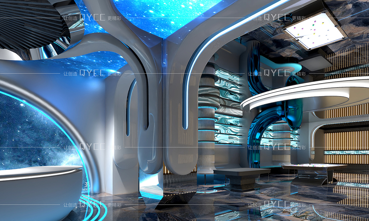 展厅设计-科幻工装空间设计