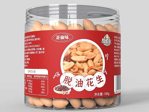 厚道仁 x 脱油花生包装设计 坚果包装 果仁 休闲零食