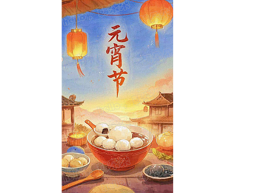 元宵节插画
