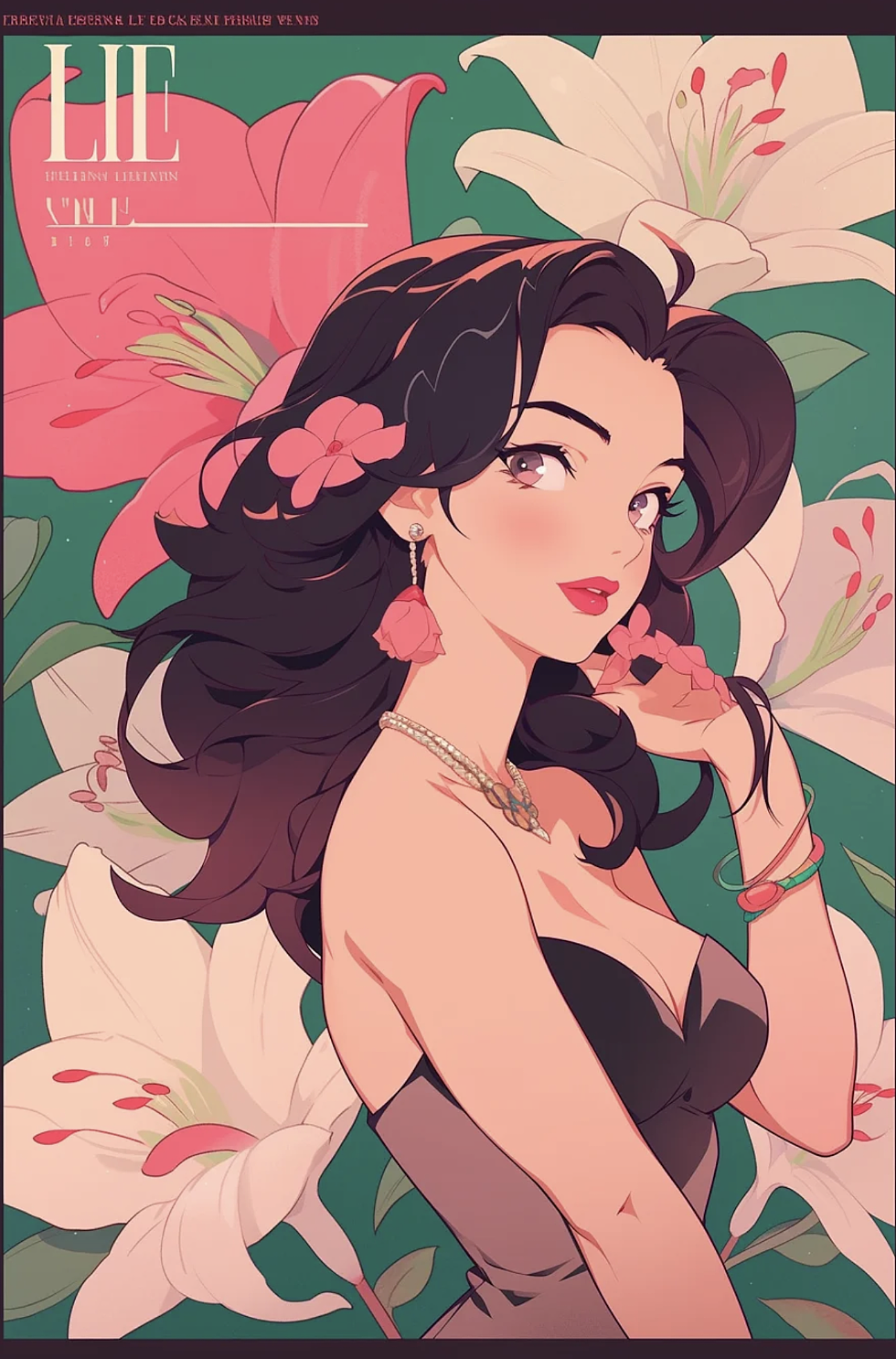 AI绘图——欧美复古画报女郎