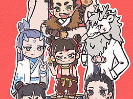 是哪吒大合照哦~一起踢毽子嘛~~~