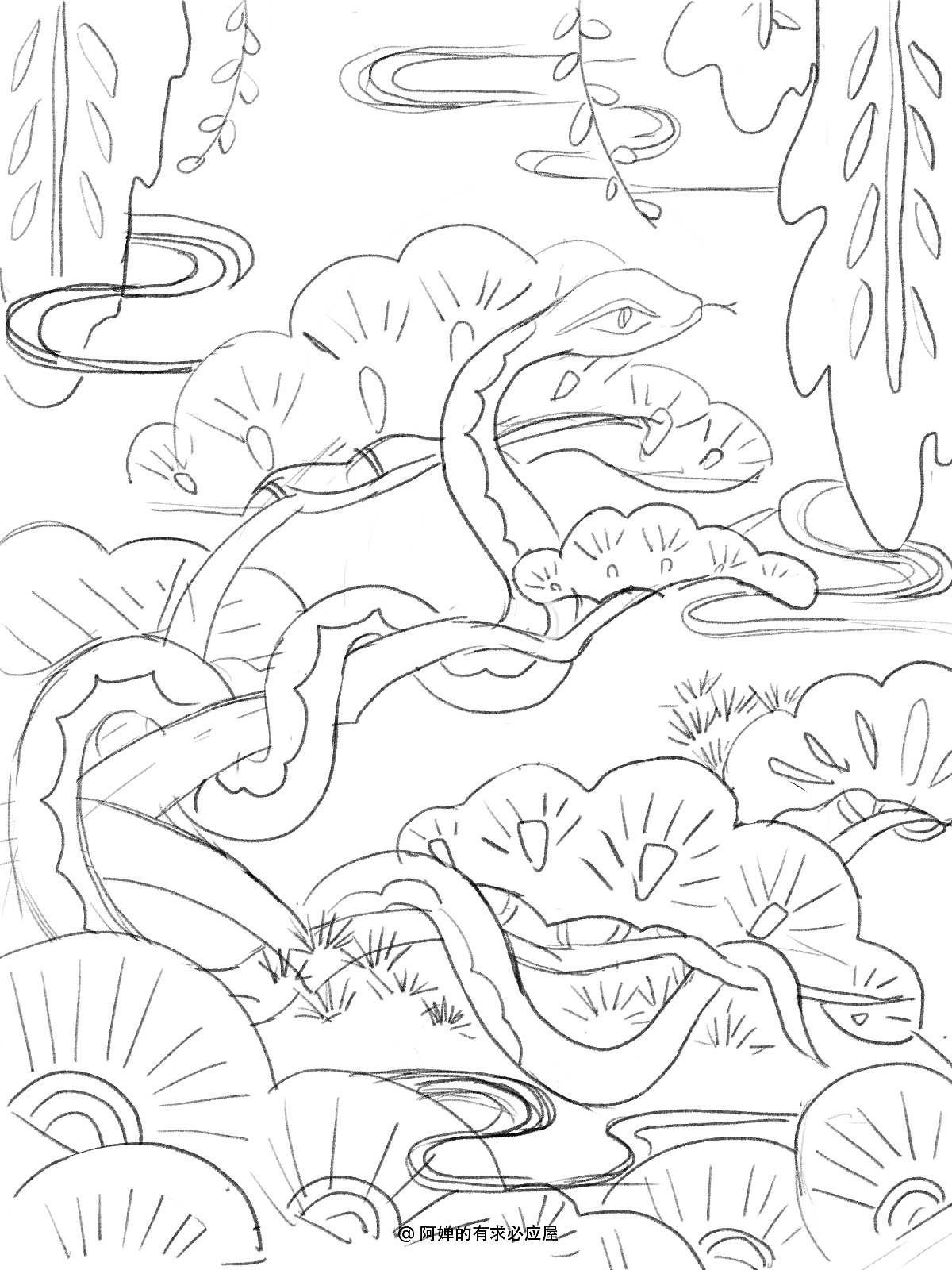 瑞蛇迎春 Happy Year of the Snake!（图ZMzg1Mzg2ODg4） - 人物/生物 - 站酷设计师阿婵的有求必应屋原创素材 - 站酷ZCOOL