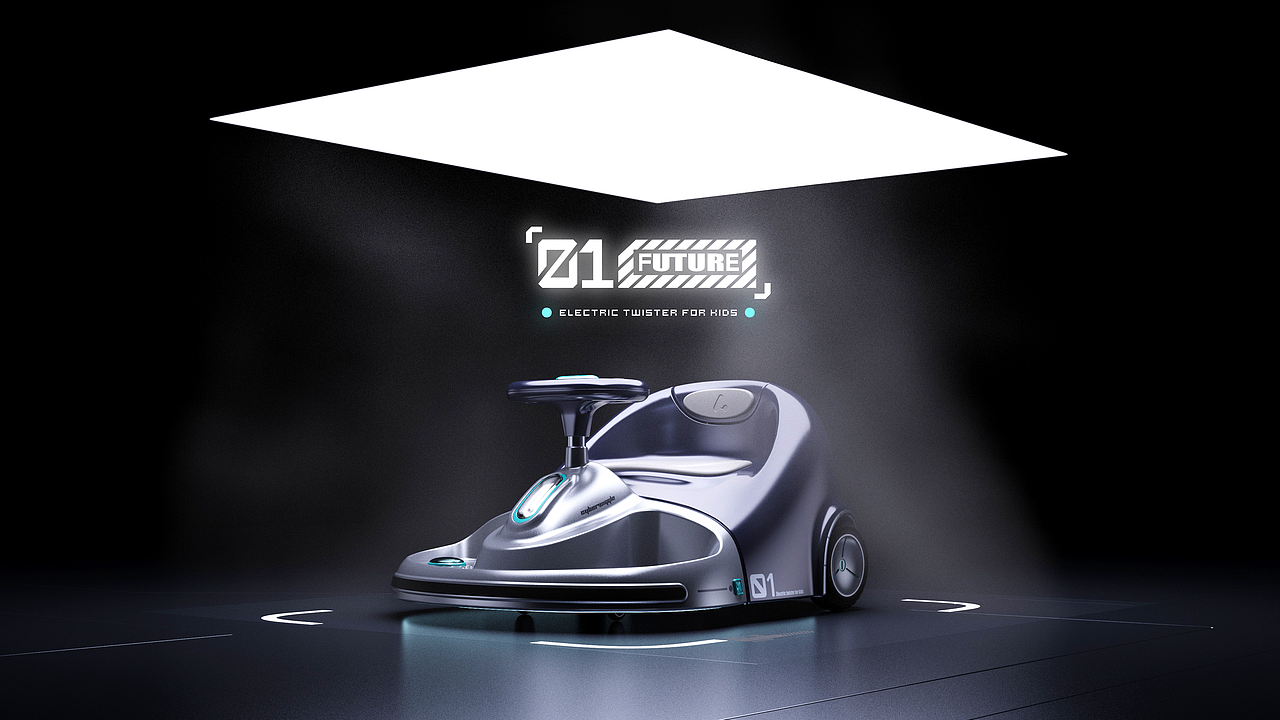 科技感 · 创意扫地扭扭车—哈士奇设计