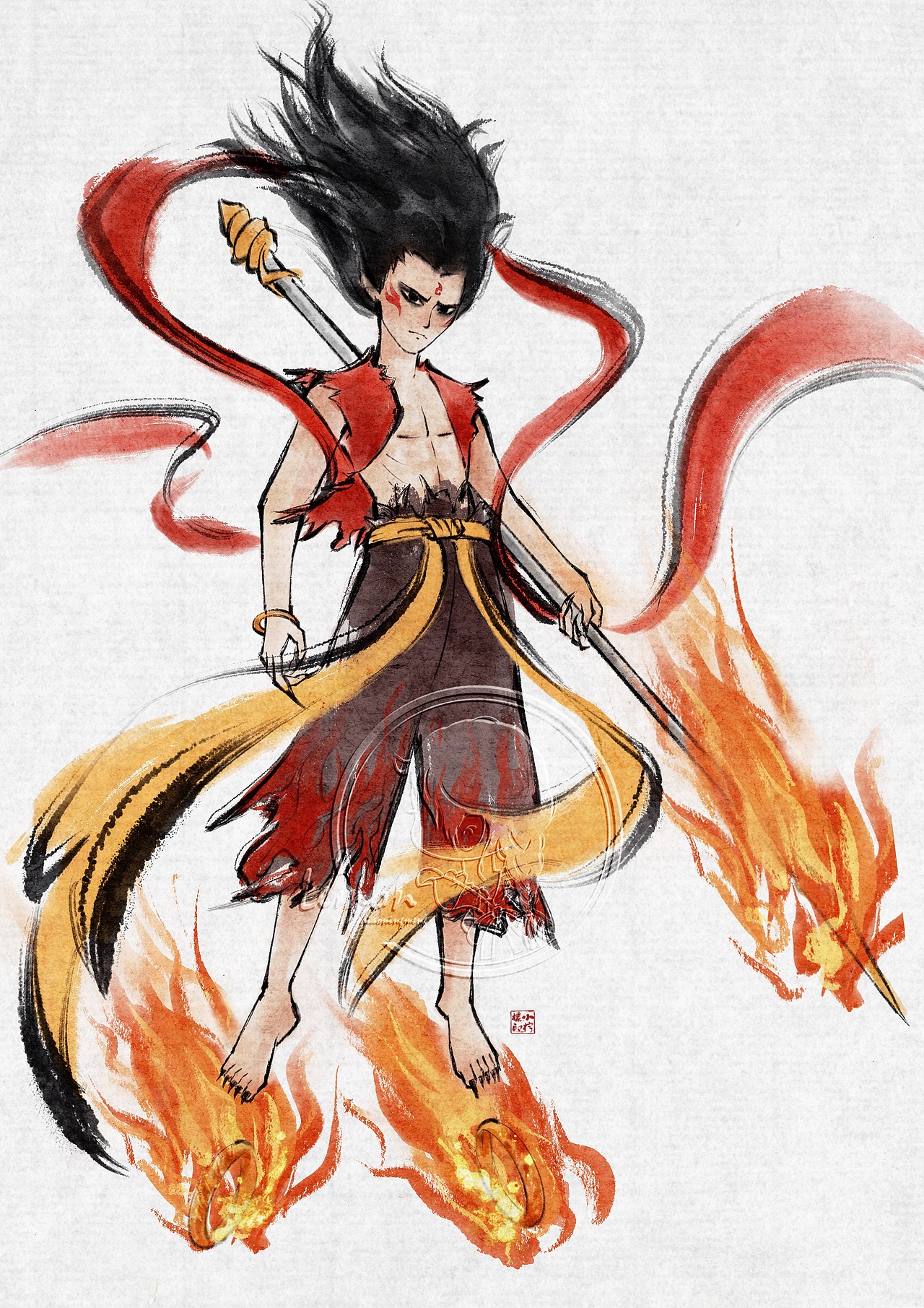 哪吒2（圖ZMzg1MzkzNzgw） - 創(chuàng)作習(xí)作 - 站酷設(shè)計(jì)師Lemon插畫原創(chuàng)素材 - 站酷ZCOOL