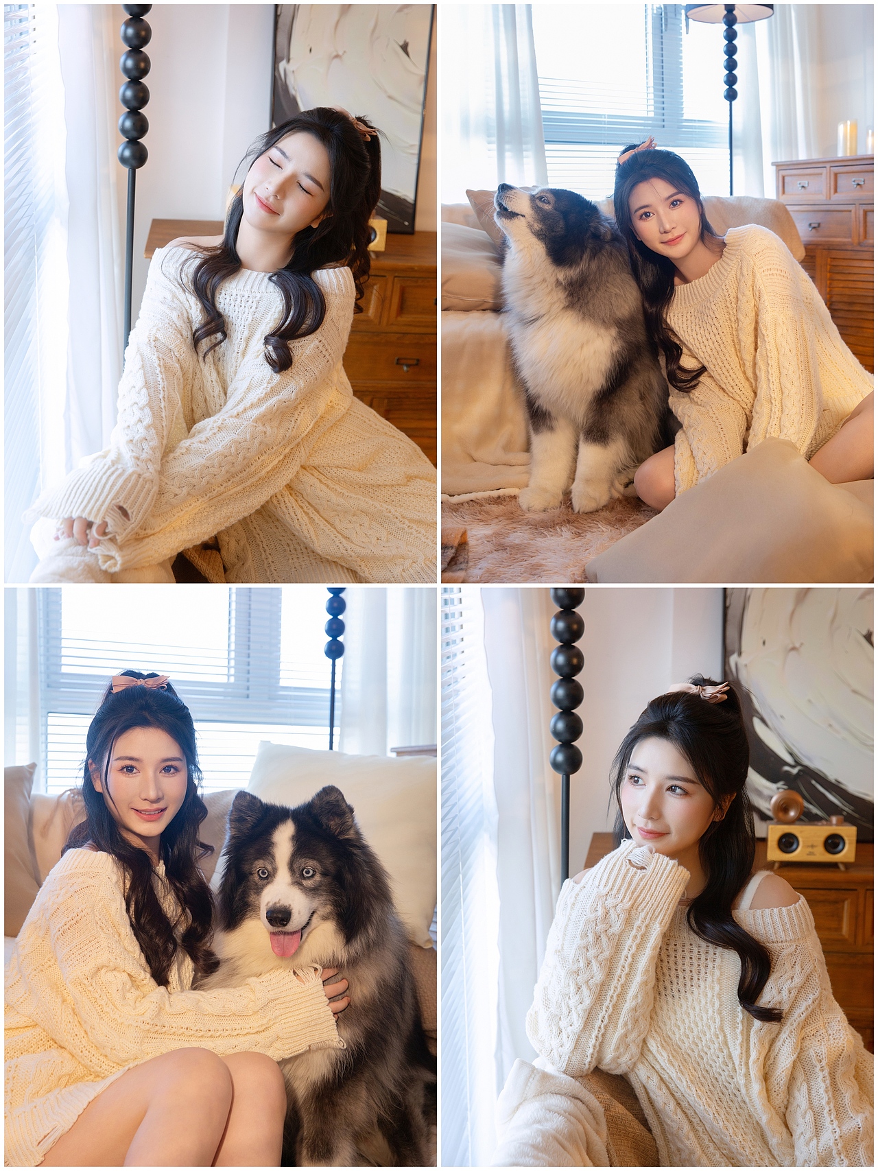 室内居家写真 和狗狗拍照 元气少女日记（图ZMzg1NDEwMDky） - 人像摄影 - 站酷设计师深圳女摄LUMIN原创素材 - 站酷ZCOOL
