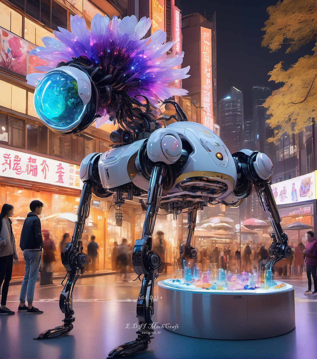 繁花共生:未来文明畅想,人类与机器人
