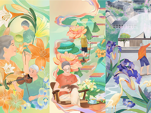 长者插画合集2023