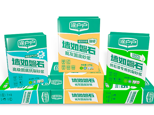 涂户户 x 墙如磐石 抗裂砂浆品牌包装 建材包装 涂料