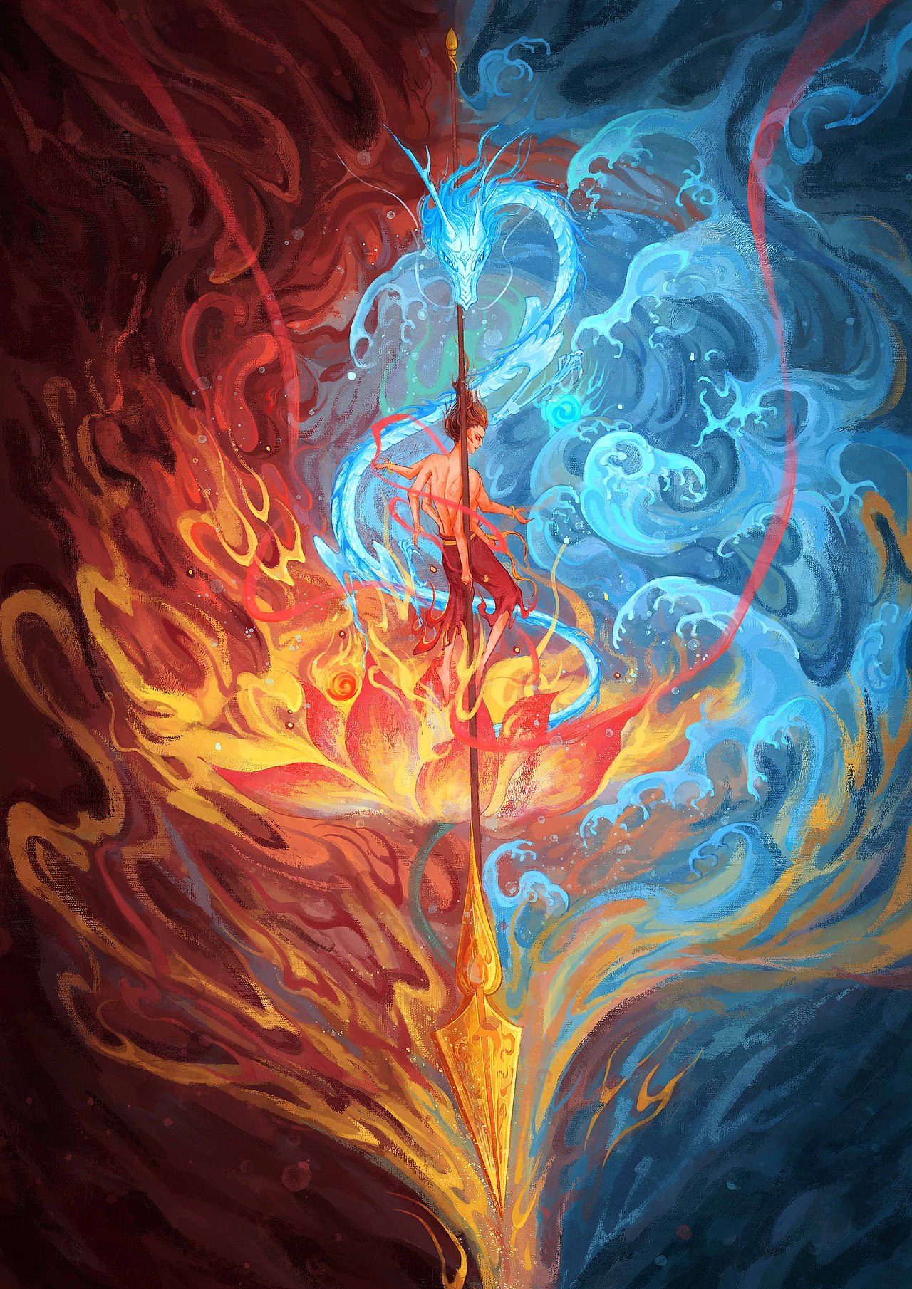 发个哪吒与敖丙~~（图ZMzg1NDQ2MDEy） - 商业插画 - 站酷设计师fish卷卷原创素材 - 站酷ZCOOL
