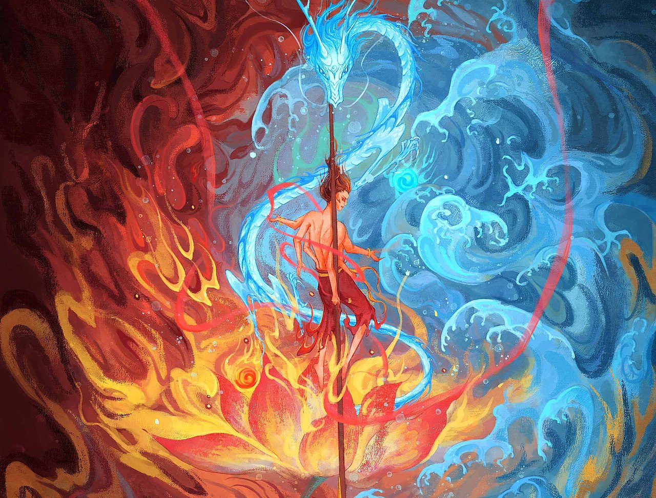发个哪吒与敖丙~~（图ZMzg1NDQ2MTgw） - 商业插画 - 站酷设计师fish卷卷原创素材 - 站酷ZCOOL