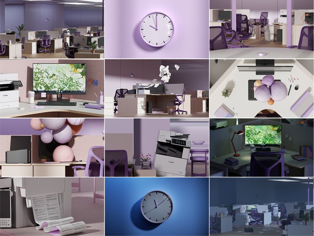 C4D 办公室三维创意动画