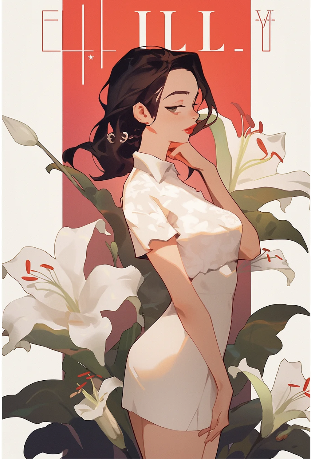 AI绘图——欧美复古画报女郎