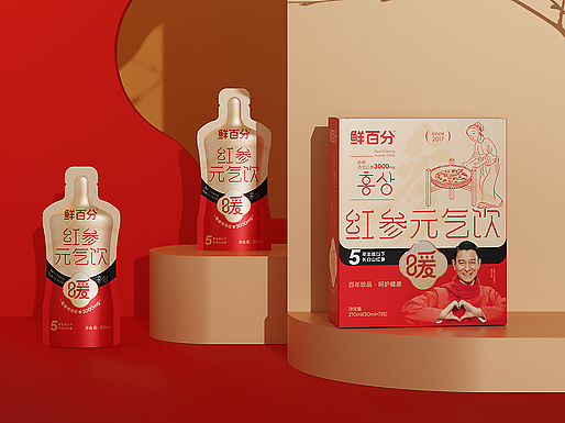 红参元气饮包装全案设计