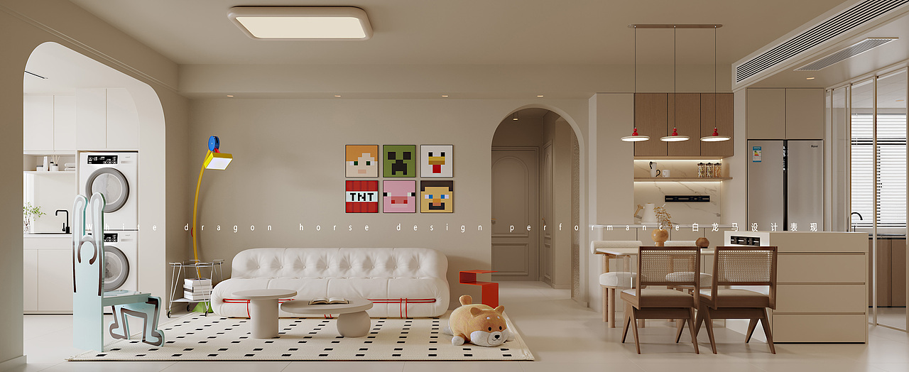 现代奶油家装案例
