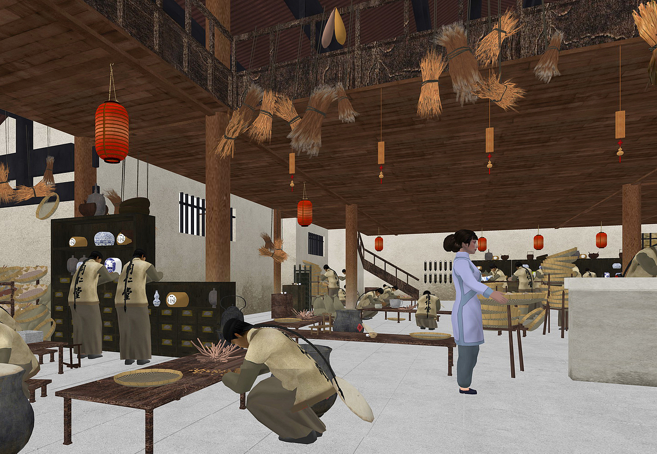 古代同仁堂药房制药场景SU模型下载（图ZMzg1NTM0NzQ4） - 商业空间设计 - 站酷设计师素模网原创素材 - 站酷ZCOOL