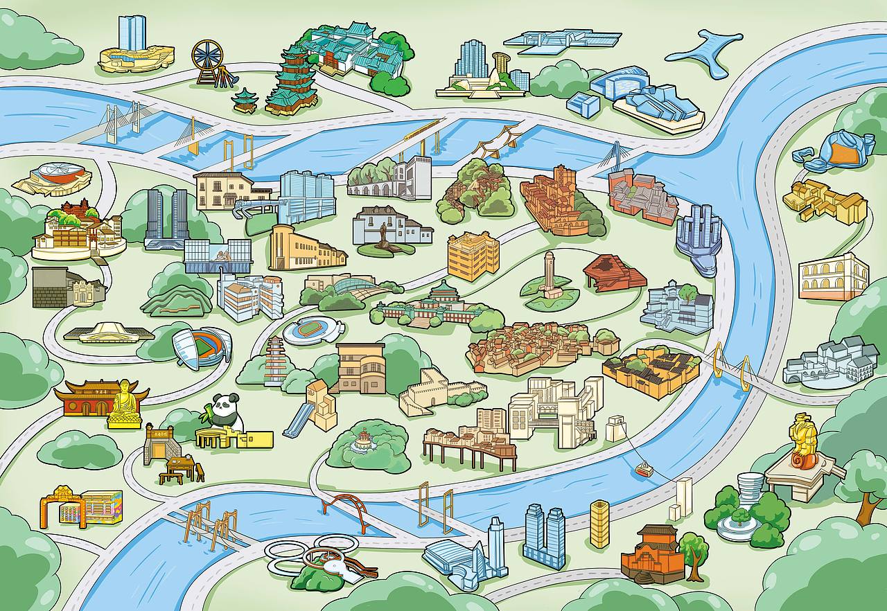 插画丨重庆手绘地图