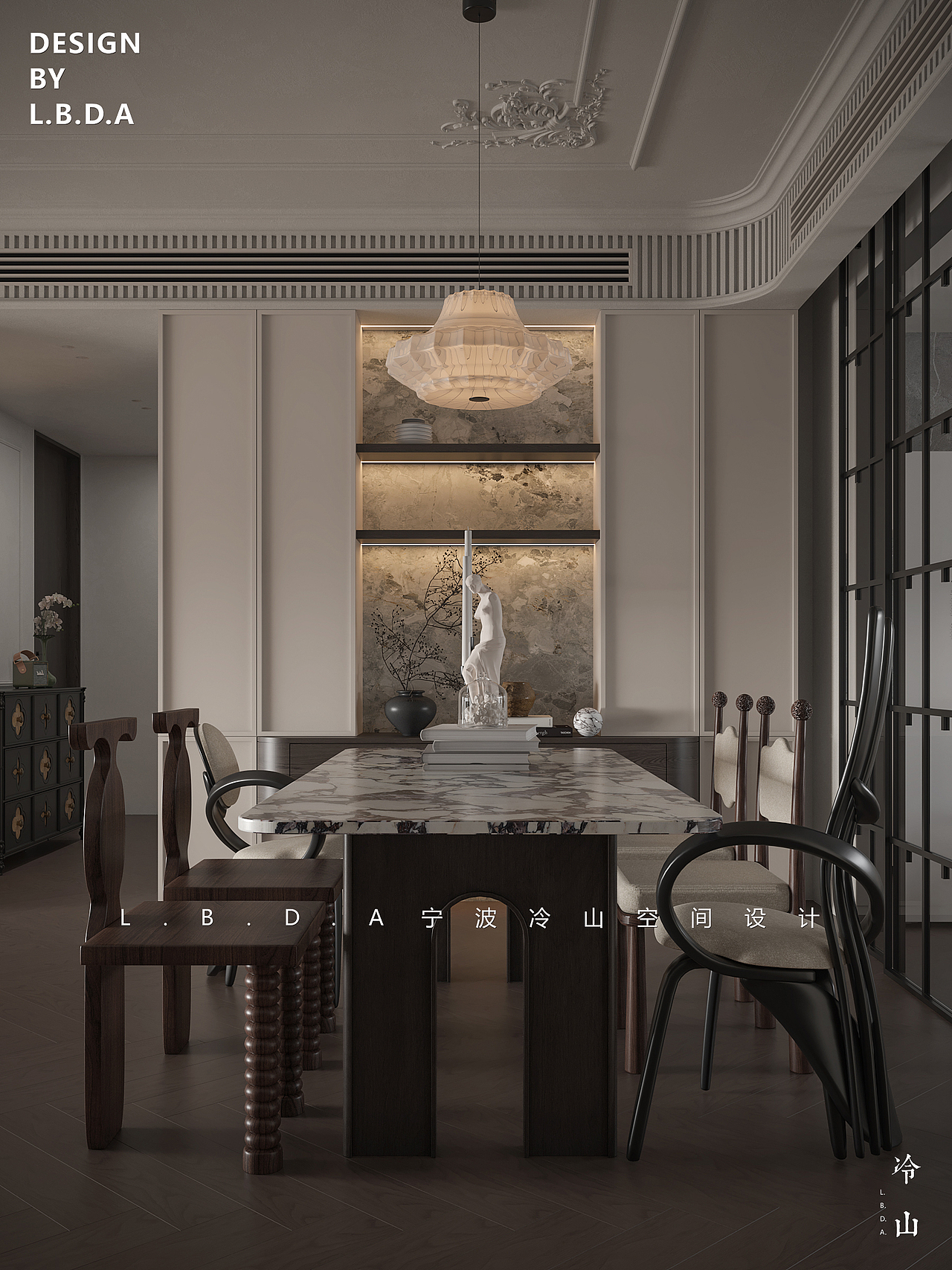 建发嫚云丨150㎡中古法式（图ZMzg1NTUyNzA4） - 家装设计 - 站酷设计师LBDA冷山丨严栋原创素材 - 站酷ZCOOL