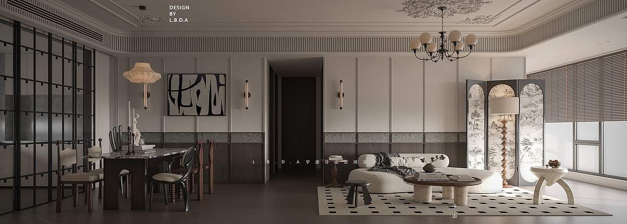 建发嫚云丨150㎡中古法式（图ZMzg1NTUyNzQw） - 家装设计 - 站酷设计师LBDA冷山丨严栋原创素材 - 站酷ZCOOL