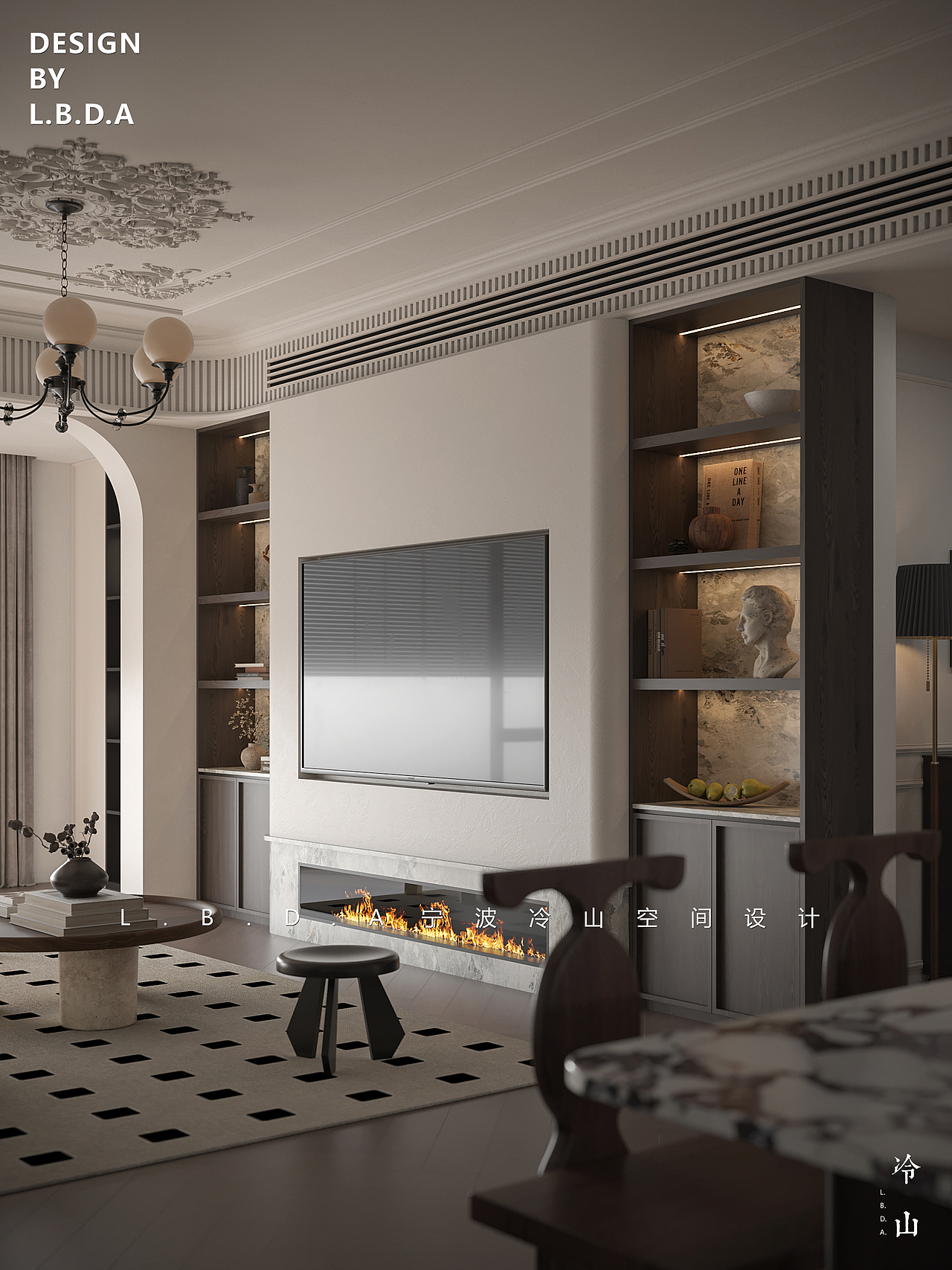 建发嫚云丨150㎡中古法式（图ZMzg1NTUyNzM2） - 家装设计 - 站酷设计师LBDA冷山丨严栋原创素材 - 站酷ZCOOL