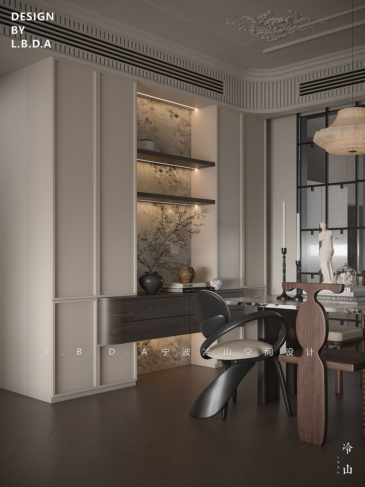 建发嫚云丨150㎡中古法式（图ZMzg1NTUyNzI4） - 家装设计 - 站酷设计师LBDA冷山丨严栋原创素材 - 站酷ZCOOL