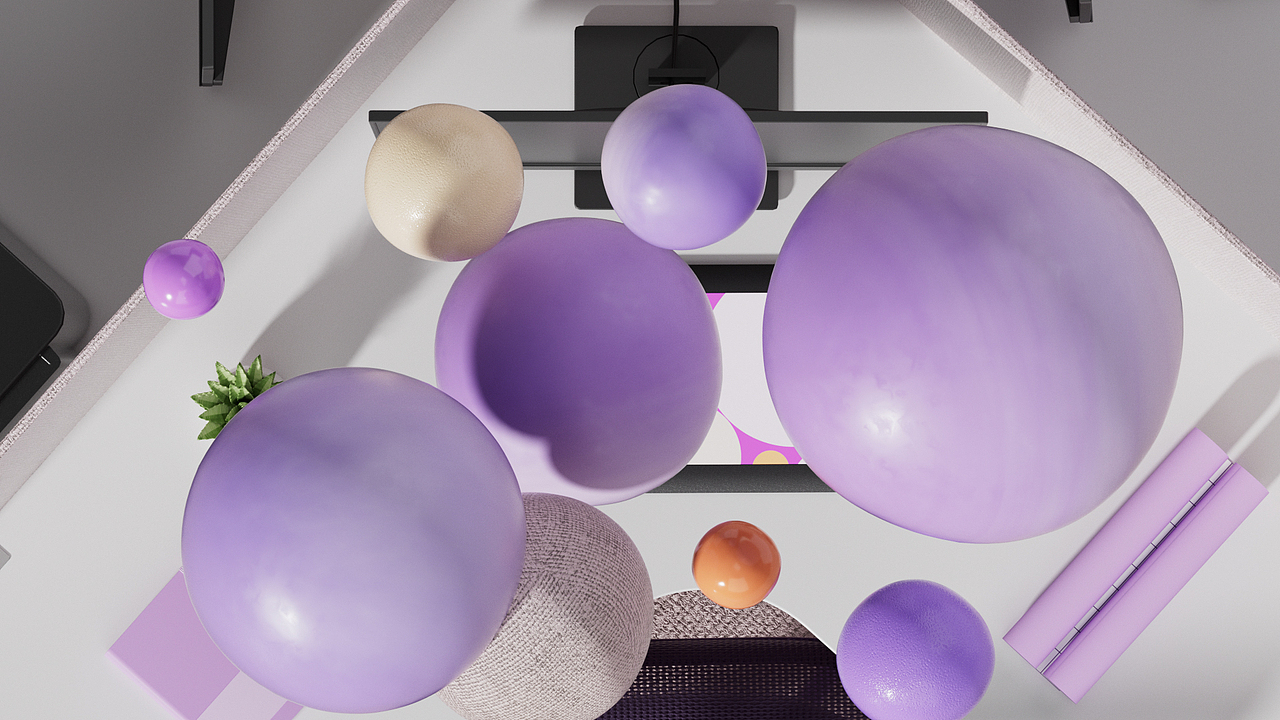 C4D办公室动画制作渲染