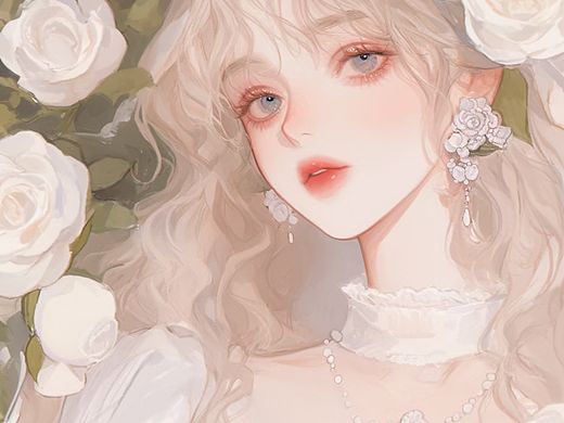 《玫瑰梦境中的少女》