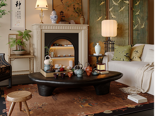 余阳视觉 | 法式中国风平层设计