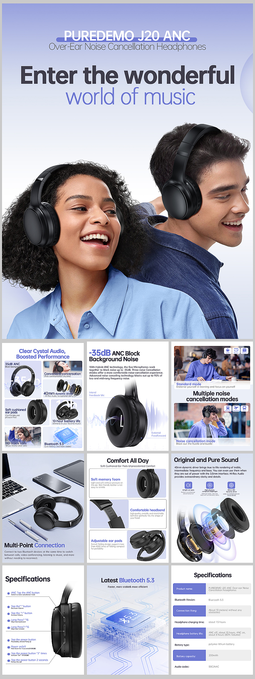 3C数码头戴耳机渲染合成