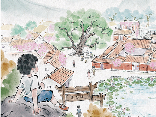童书插画 | 《触摸云朵的村庄》（已商用）