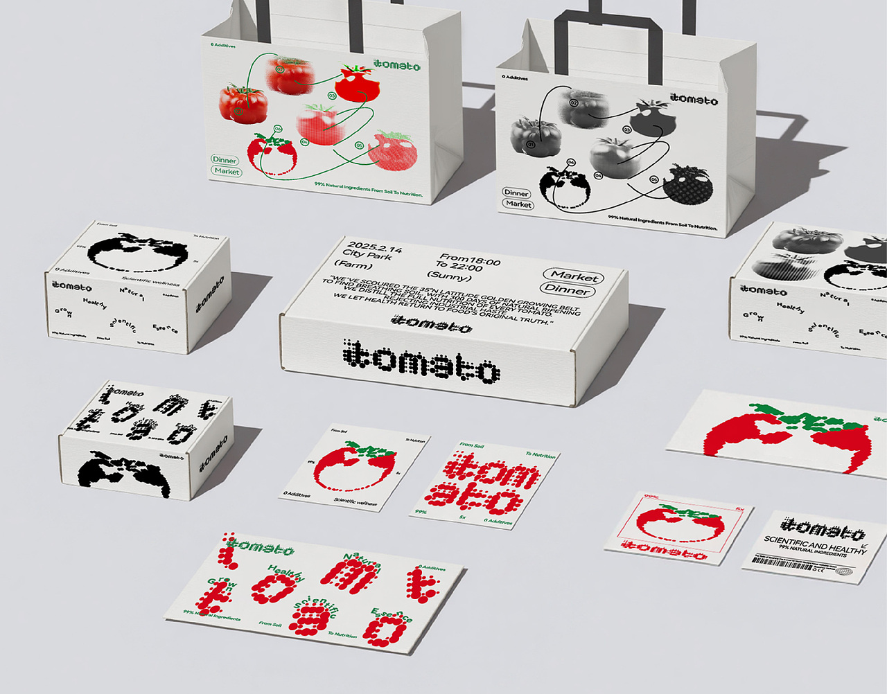 iTOMATO番茄集市｜LOGO/包装/品牌设计（图ZMzg1NjM4Nzc2） - 品牌 - 站酷设计师王正经Ciel_原创素材 - 站酷ZCOOL