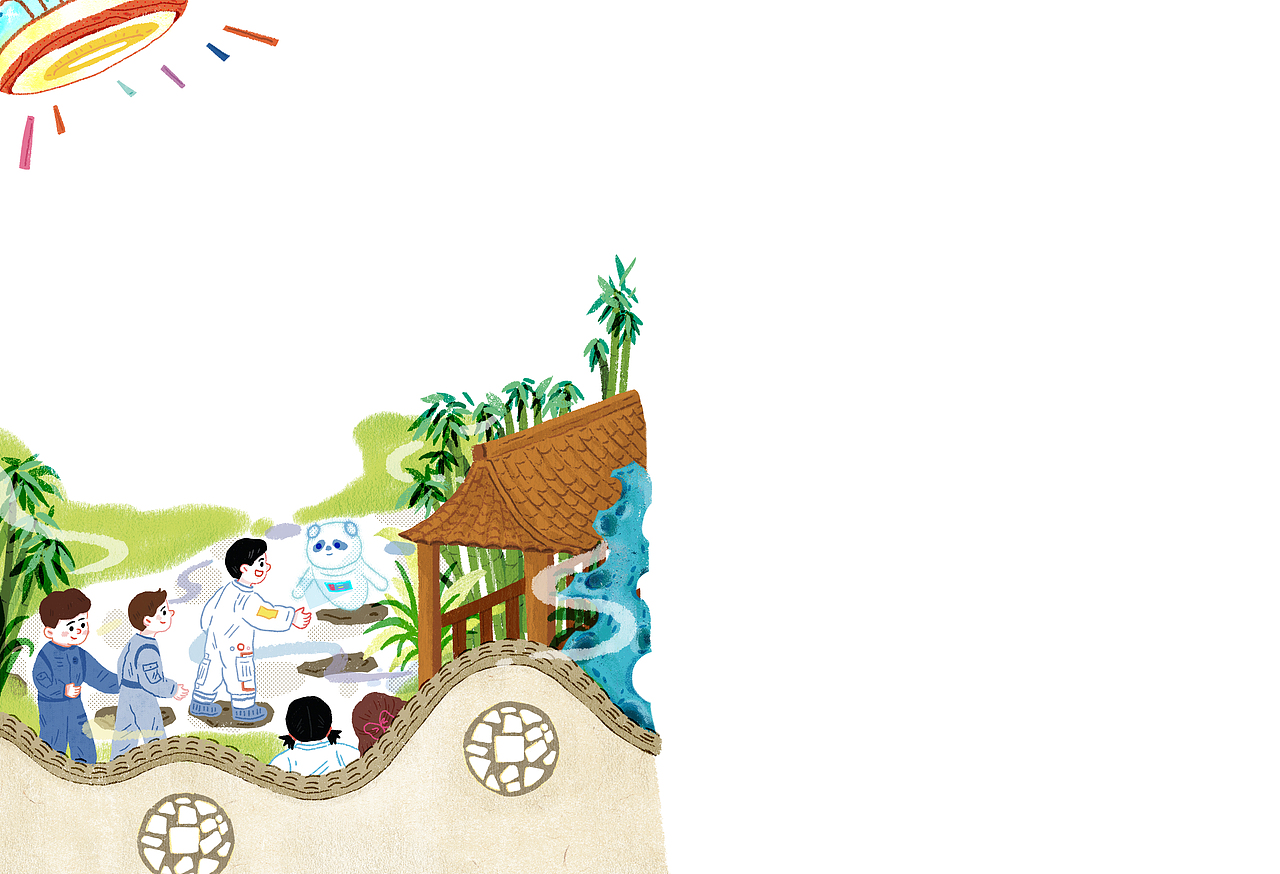 七彩语文连载插画（图ZMzg1NjQxODg0） - 儿童插画 - 站酷设计师乔乔插画原创素材 - 站酷ZCOOL