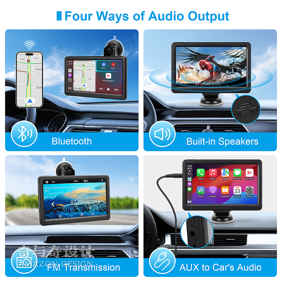 亚马逊开店选品 产品主图设计案例 导航仪拍照设计