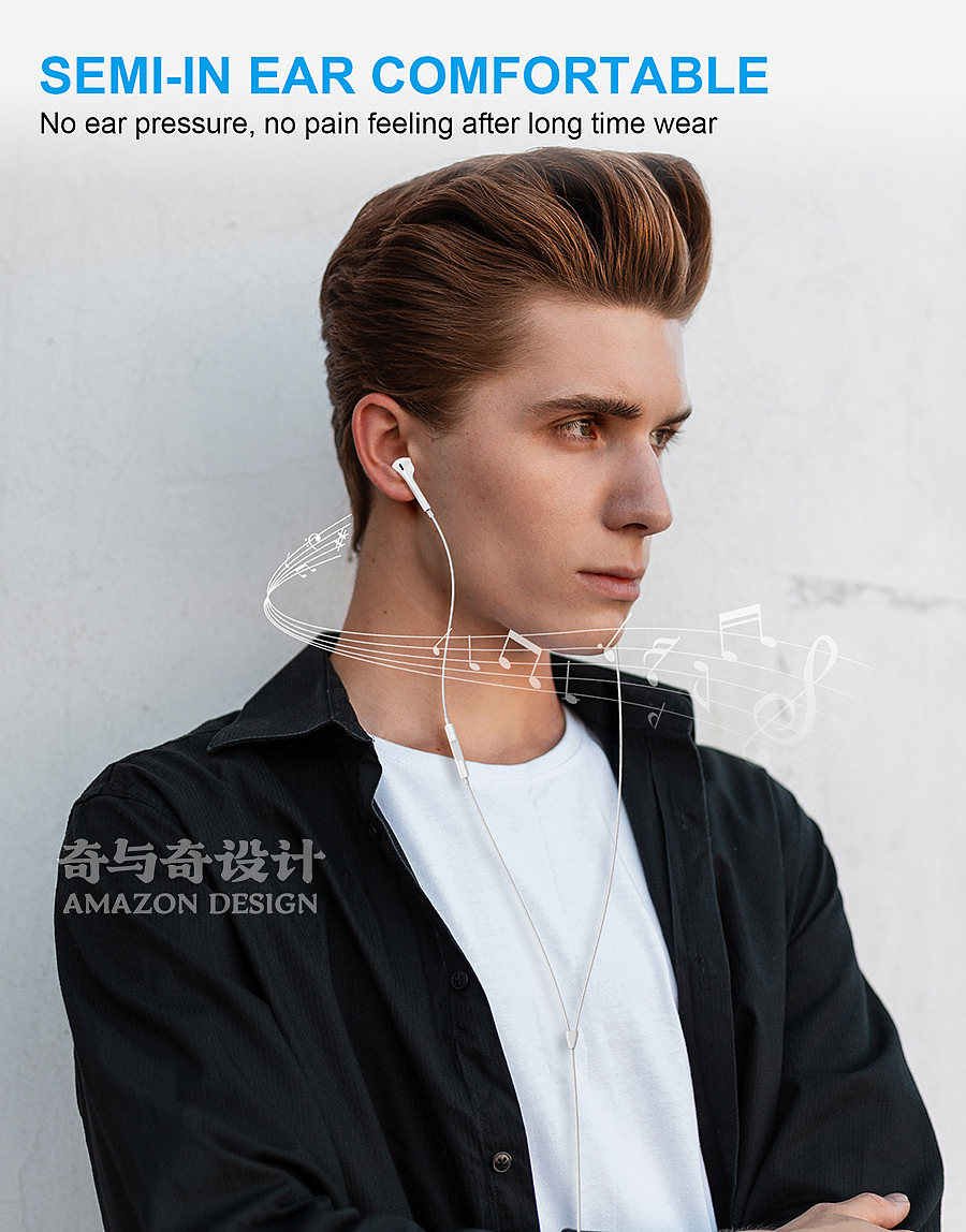 亚马逊开店选品 产品主图设计案例 耳机渲染