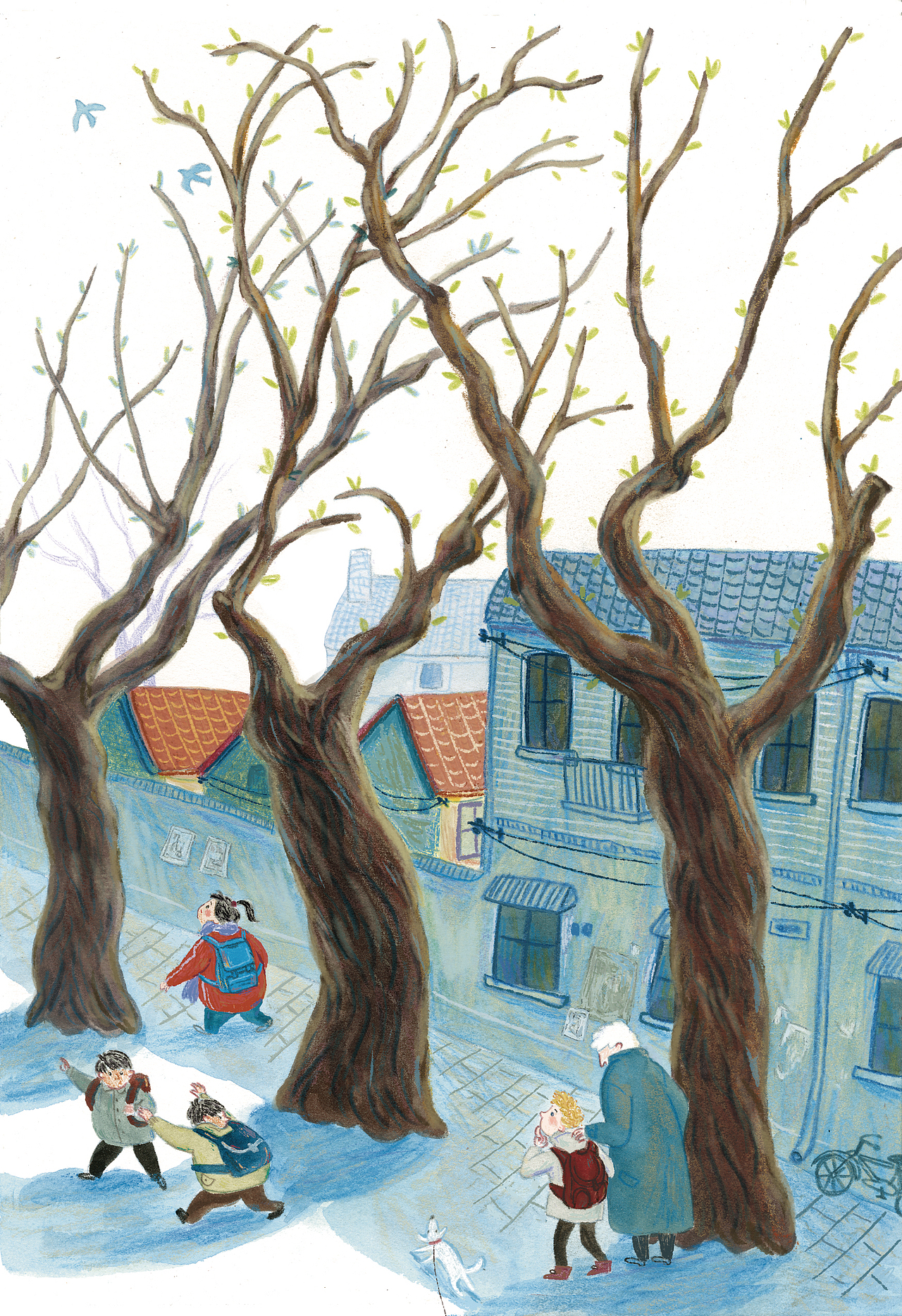 《来自异国的孩子》插图（图ZMzg1NjU0NDMy） - 儿童插画 - 站酷设计师AZHI支原创素材 - 站酷ZCOOL