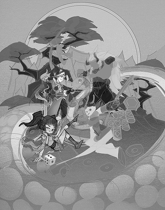 蛇年海报 游戏项目（神仙道3）（图ZMzg1NjYwODI0） - 商业插画 - 站酷设计师西诺步原创素材 - 站酷ZCOOL