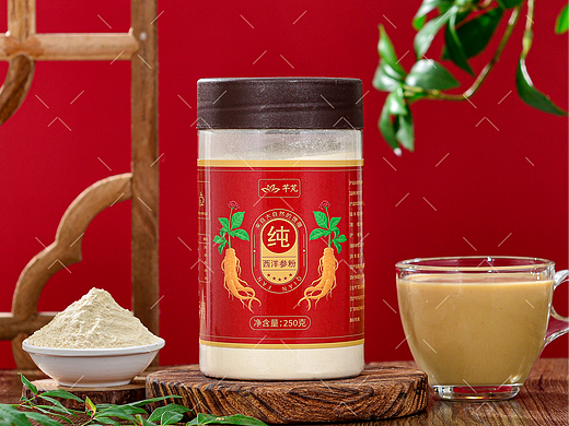 中药材西洋参粉拍摄|电商产品摄影|×郑州密斯杨