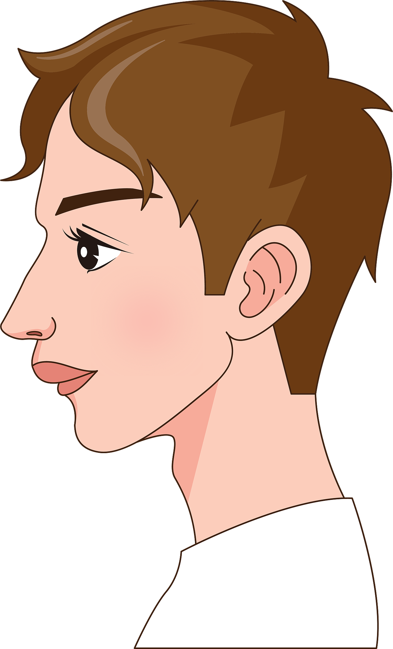 男孩侧脸-上颌前突