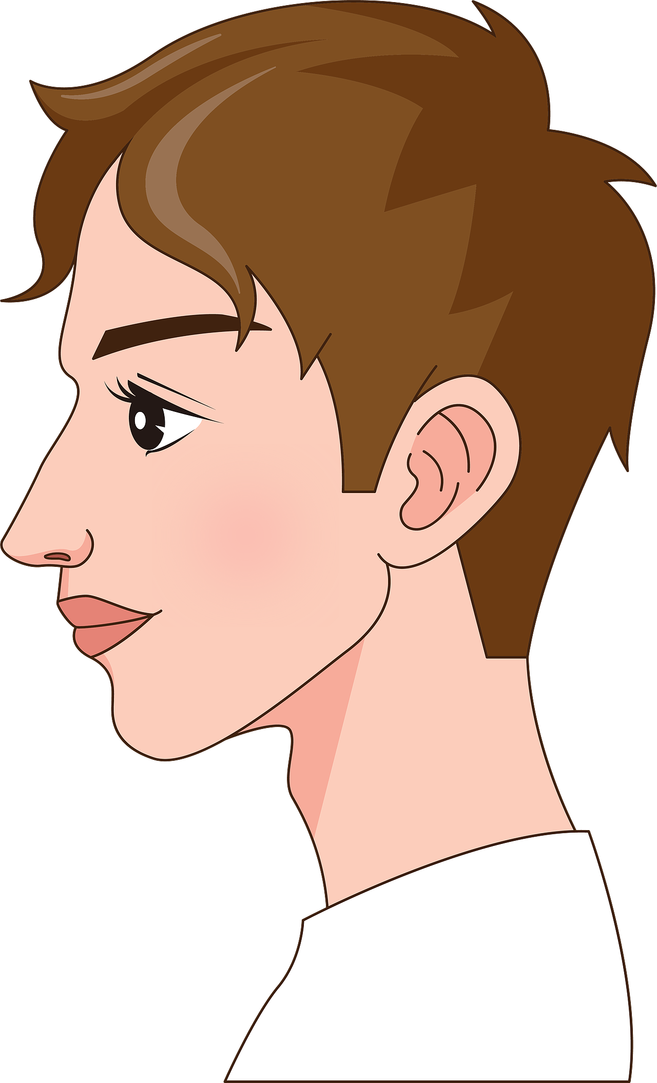 男孩侧脸-正常牙齿