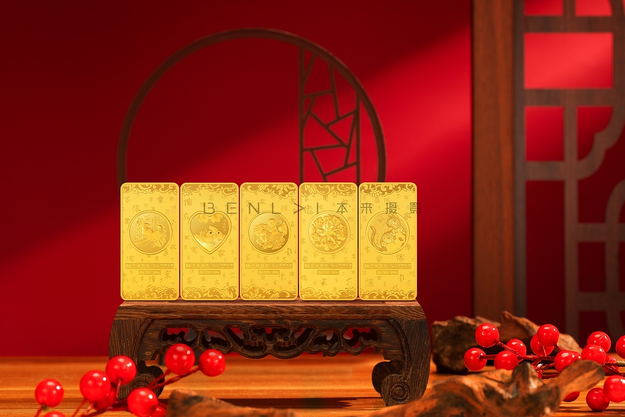 金条产品摄影 金条场景图摄影