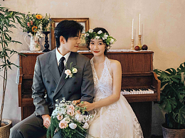 复古文艺婚纱照📸室内超出片全新场景上新～