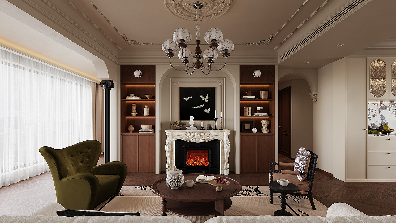 近期渲染｜法式中古