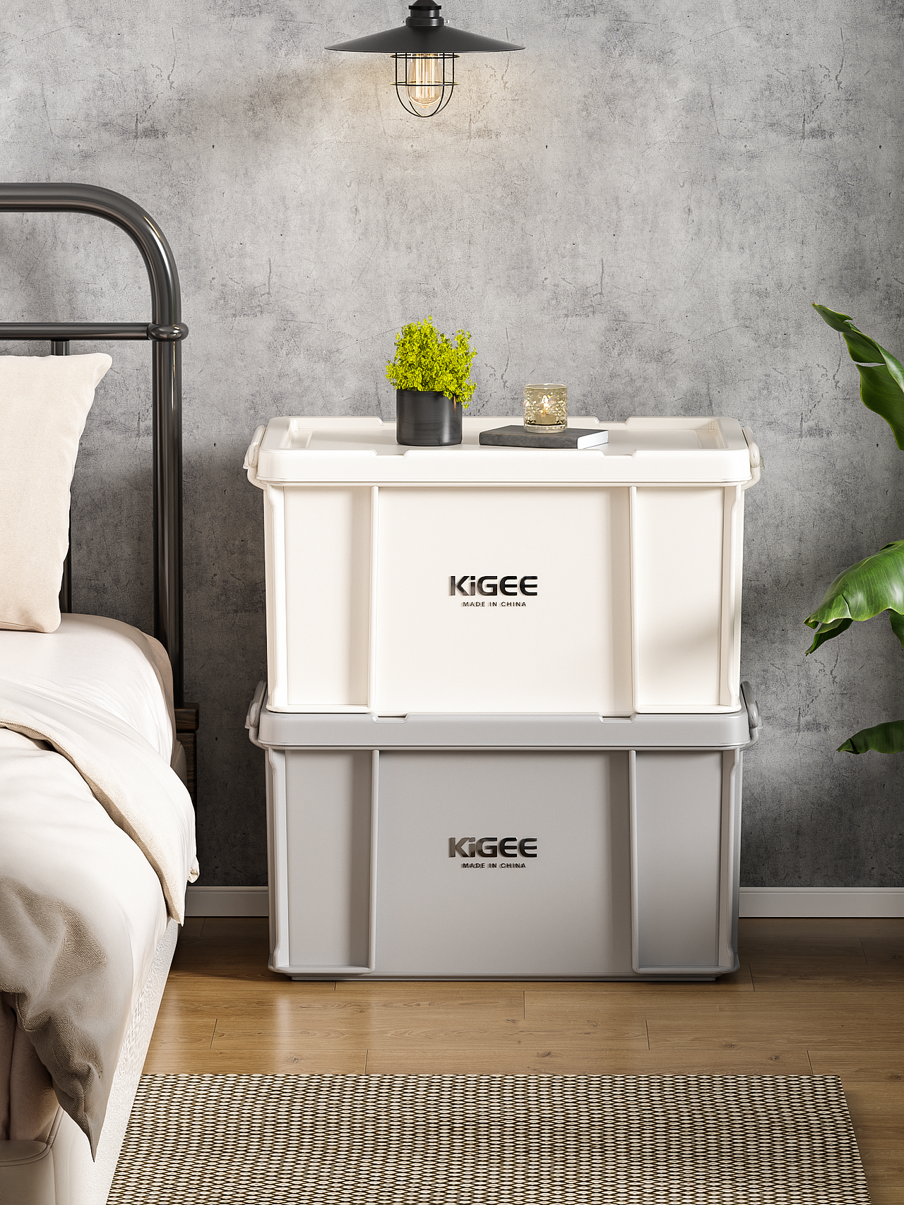 工业风收纳箱渲染